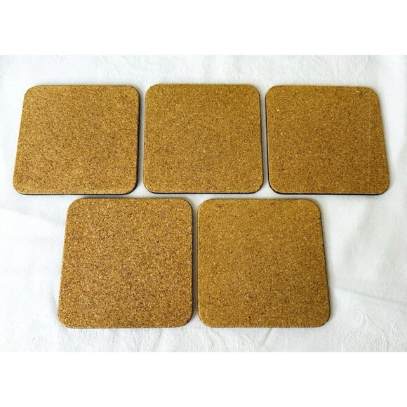 Pimpernel De Luxe Garden Herbs Coasters Set of 5 Garlic Rosemary Thyme Cork 4” - Picture 10 of 10
